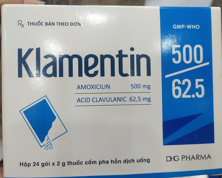 Klamentin 500/62.5 hộp 24 gói