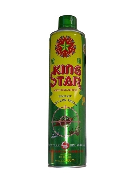 (F) XỊT CÔN TRÙNG KINGSTAR XANH CHAI 600ML