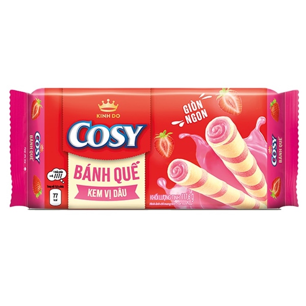 Bánh quế Cosy Dâu 117.6g