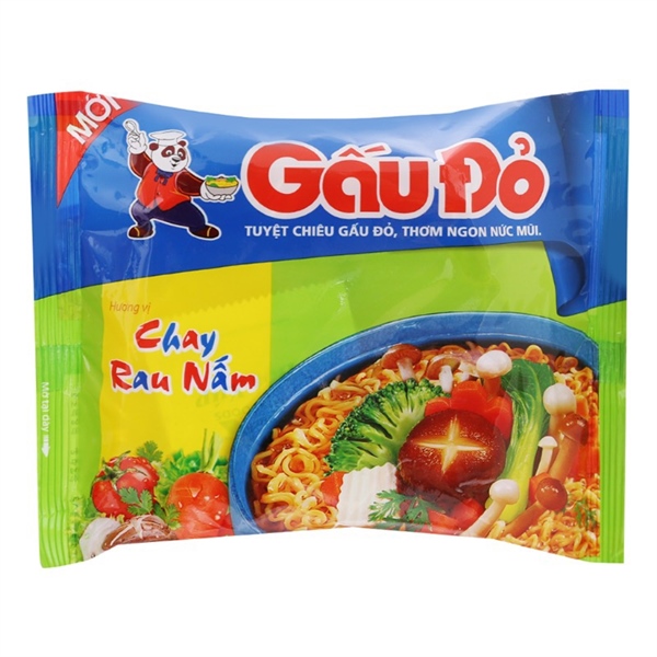 Mì chay Gấu Đỏ rau nấm 62g
