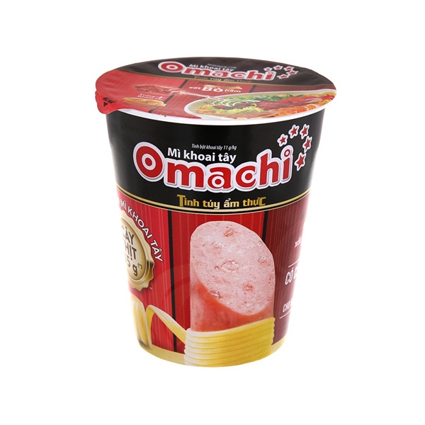 Mì Ly Omachi Sốt Bò Hầm Xúc Xích 113g