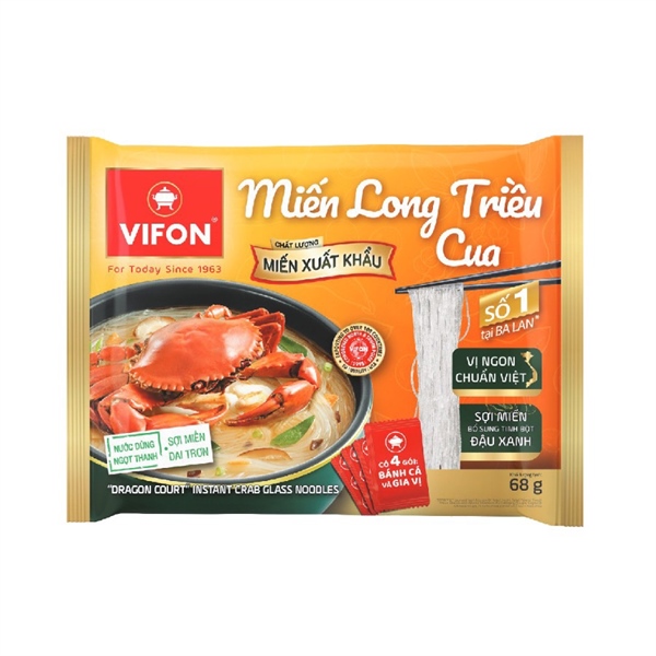 Miến Long Triều Vifon vị cua gói 68g