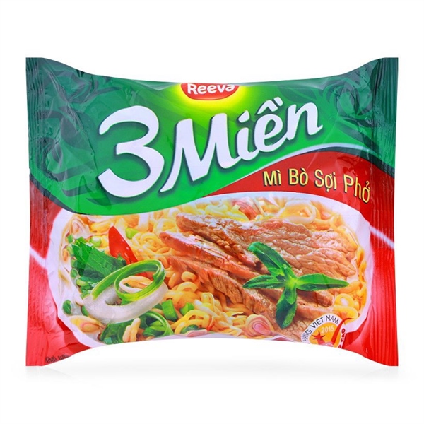 Mì bò sợi khô phở 3 Miền Reeva 65g