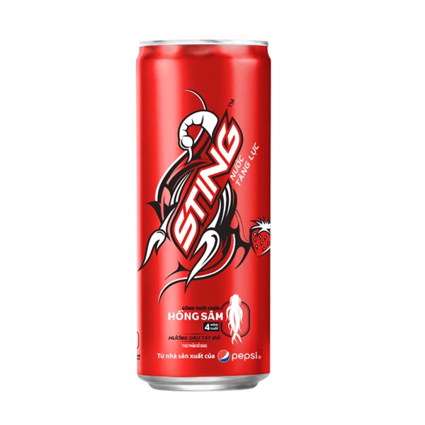 Nước tăng lực Sting dâu lon 320ml