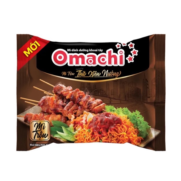 Mì Trộn Omachi Thịt Xiên Nướng 82g