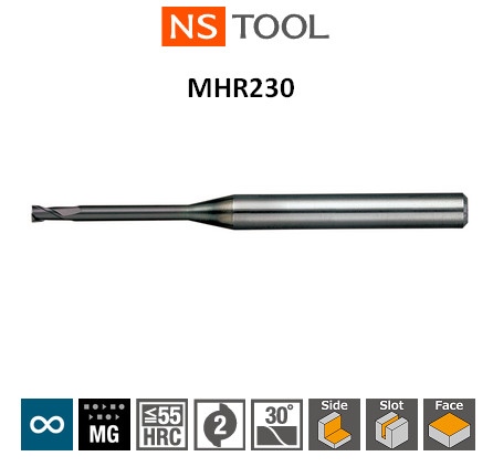 Dao phay cổ dài MHR230 D1.6x26xDs4x60L