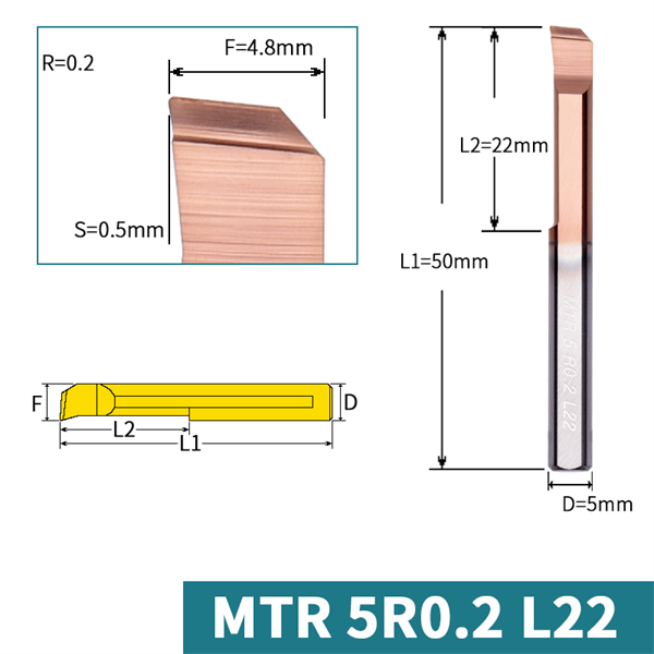Dao móc lỗ chuyên nhôm MTR5-R0.2-L22
