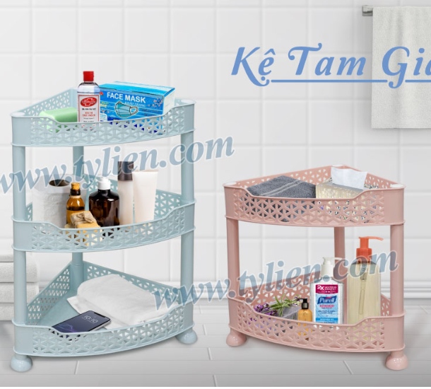 Kệ tam giác, kệ góc tường 3 tầng tý liên 45 x 24.5 x 59cm