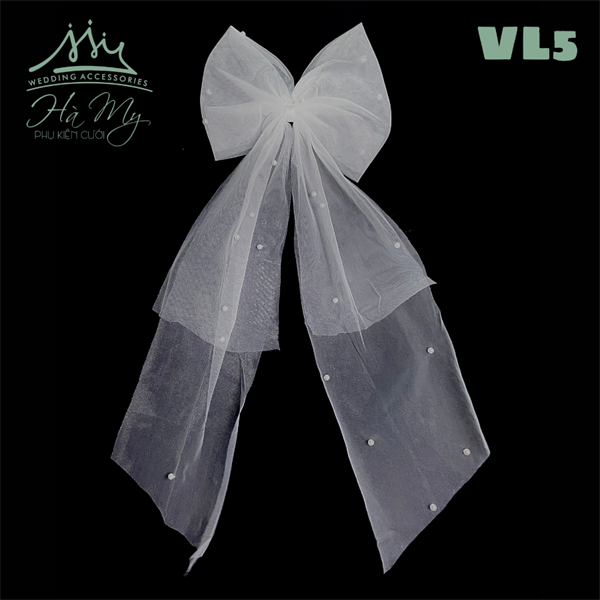 Lúp nơ đính hạt 19x54cm