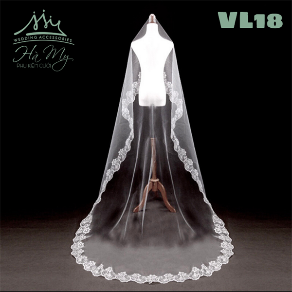 Mạng che mặt cô dâu 3m (voan)