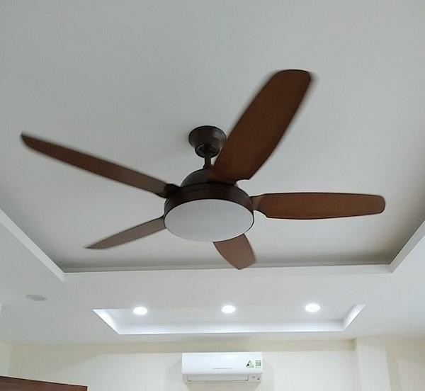 Quạt trần đèn 5 cánh nâu - 52KJYY-51