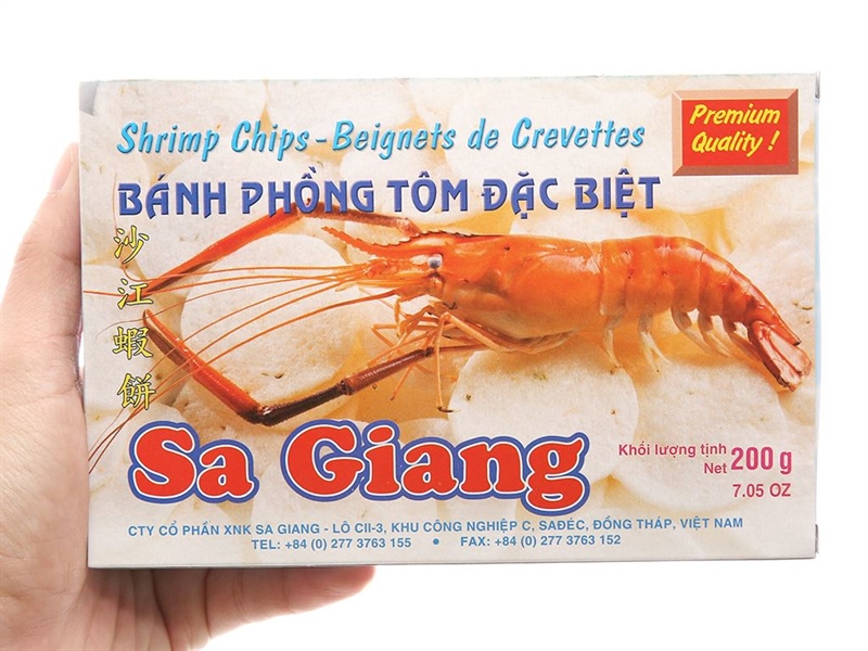 Bánh Phồng Tôm Đặc Biệt Sa Giang Hộp 200g