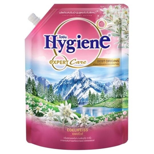 NƯỚC XẢ ĐẬM ĐẶC LÀM MỀM VẢI HYGIENE EXPERT CARE EDELWEISS HỒNG núI 1300ML-duoc-ban-tai-Tạp Hoá Thái Lan