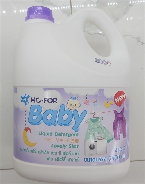 NƯỚC GIẶT XẢ HC-FOR BABY LOVELY STAR 6IN1_3500ML MÀU TÍM-duoc-ban-tai-Tạp Hoá Thái Lan