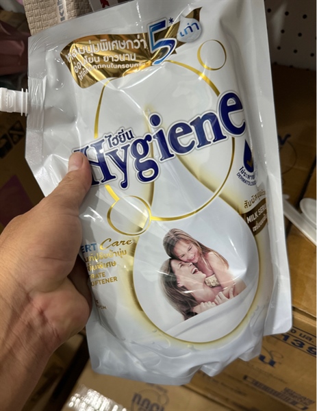 NƯỚC XẢ VẢI HYGIENE THÁI LAN ĐẬM ĐẶC 1.3L MÀU TRẮNG-duoc-ban-tai-Tạp Hoá Thái Lan