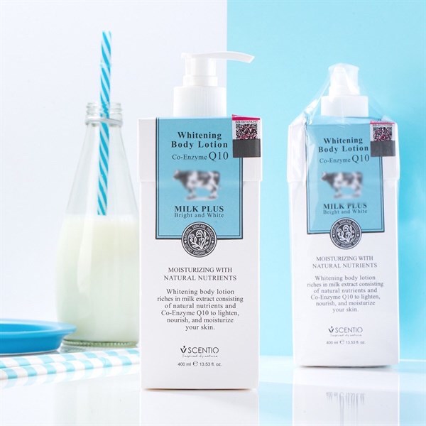 KEM DƯỠNG BODY TRẮNG DA MILK PLUS BRIGHT WHITE WHITENING BODY LOTION Q10,-duoc-ban-tai-Tạp Hoá Thái Lan