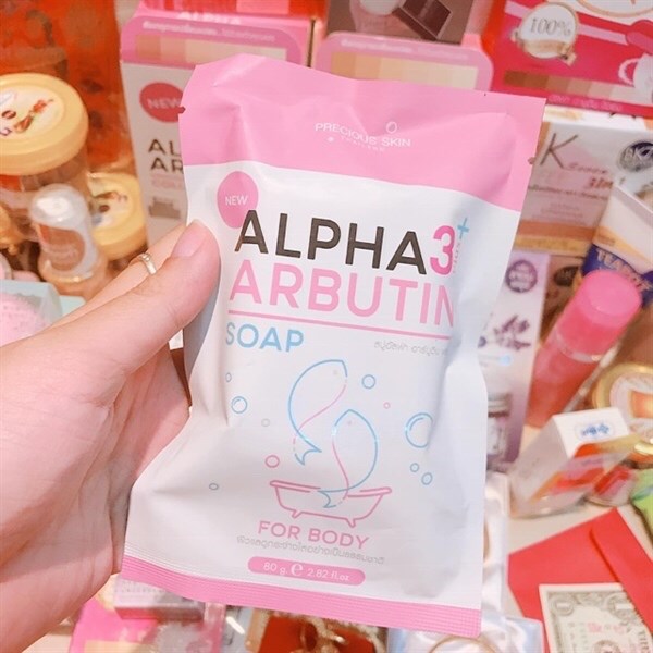 XÀ PHÒNG TẮM TRẮNG DA PRECIOUS SKIN ALPHA ARBUTIN PLUS SOAP-duoc-ban-tai-Tạp Hoá Thái Lan
