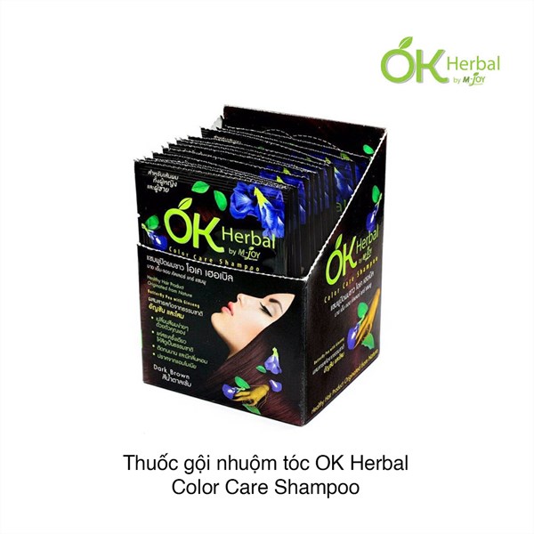 GỘI NHUỘM TÓC SÂM THẢO DƯỢC OK HERBAL COLOR CARE SHAMPOO-duoc-ban-tai-Tạp Hoá Thái Lan