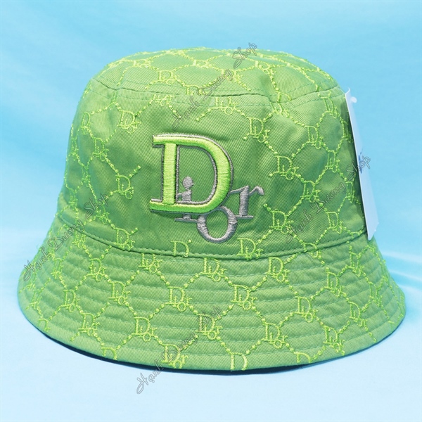 Nón bo cụp 2 mặt nón bucket vành nhỏ thêu chữ Dior (D) xung quang nón
