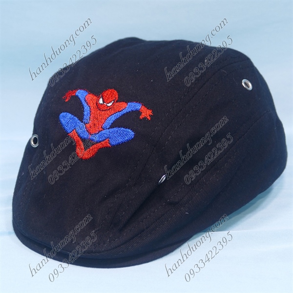 Nón mỏ vịt trẻ em từ 1 - 3 tuổi thêu hình siêu nhân người nhện Spider Man