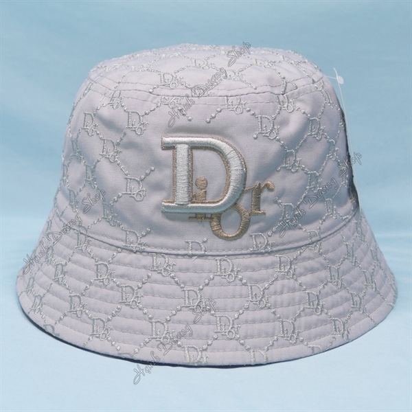 Nón bo cụp 2 mặt nón bucket vành nhỏ thêu chữ Dior (D) xung quang nón