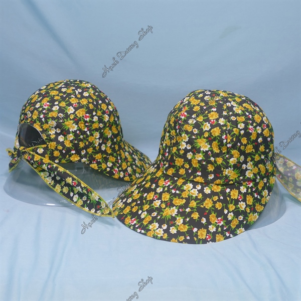 Nón chống nắng có nơ phía sau chất liệu vải cotton thoáng mát