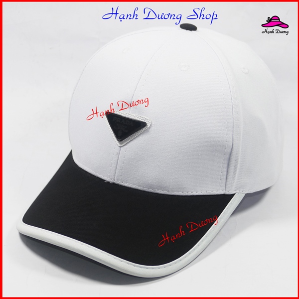 Nón kết Prada ,Mũ lưỡi trai Unisex chất liệu vải Kaki & cotton - nón lưỡi trai mặt sắt hot teen 2022