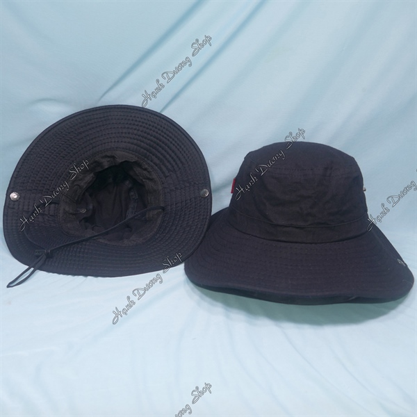 Nón tai bèo nam vành rộng chống nắng, có nút bấm (NBN25)