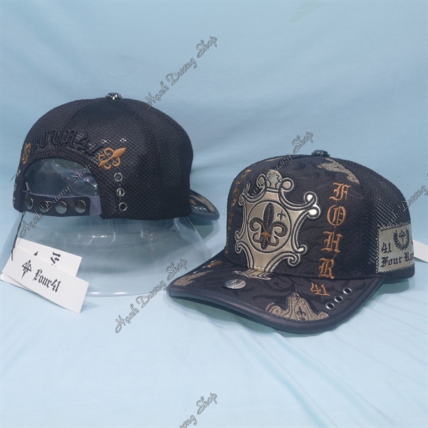 Nón kết lưới vá cotton cao cấp thêu số 41 và nhiều hoa tiết thời trang (QCA01)