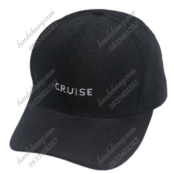 Nón kết nhung thêu chữ Cruise thời trang