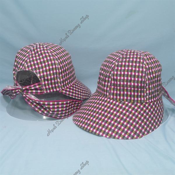 Nón chống nắng có nơ phía sau chất liệu vải cotton thoáng mát