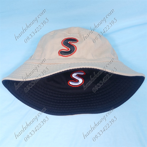 Nón tai bèo 2 mặt thêu chữ S
