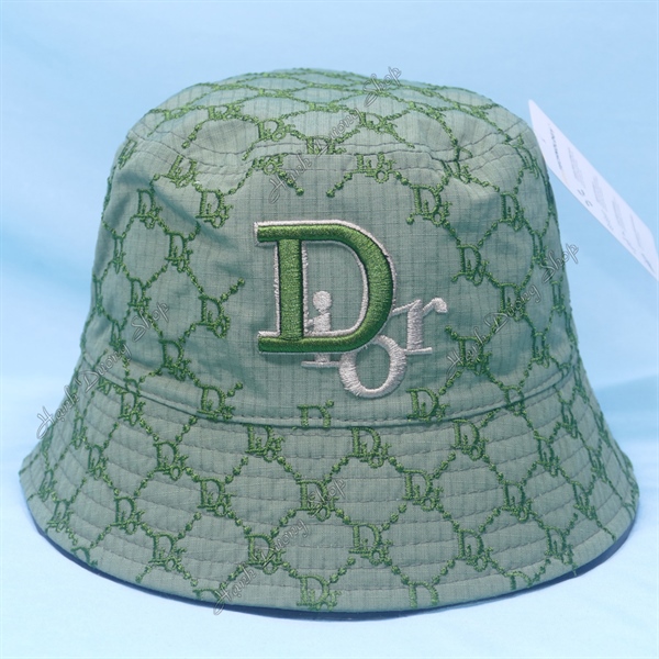 Nón bo cụp 2 mặt nón bucket vành nhỏ thêu chữ Dior (D) xung quang nón