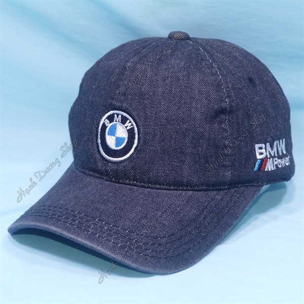 Nón kết jeans thời trang thêu tem xe chữ BMW ( BWM01)