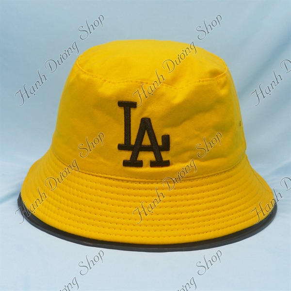 Nón tai bèo nón bucket đội được 2 mặt thêu chữ LA