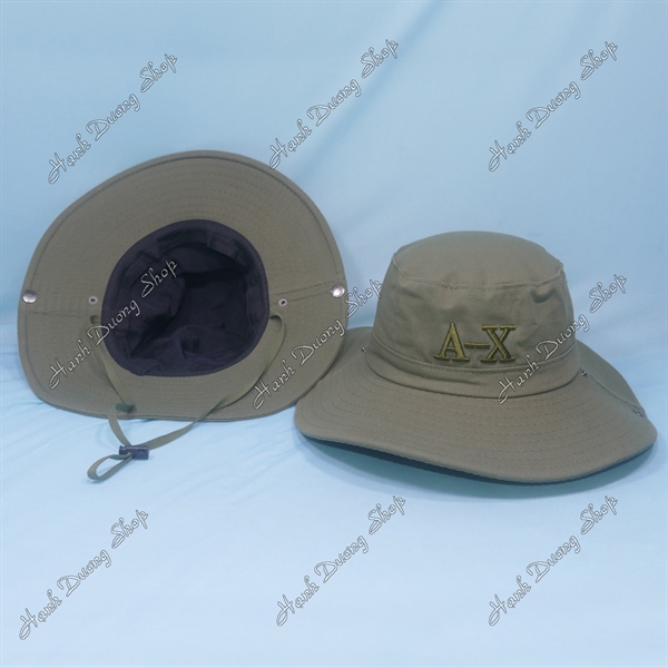 Nón tai bèo nam vành rộng 8,5 cm thêu chữ A-X (AXT01)