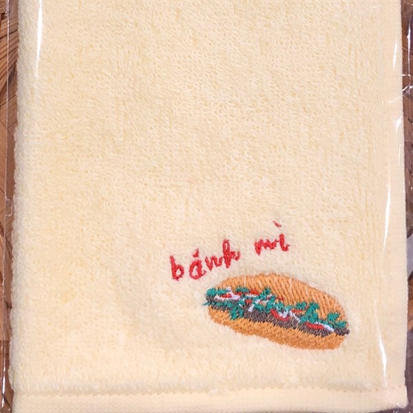 バンミー模様タオル Khăn Mặt Thêu Hoạ Tiết Bánh Mì