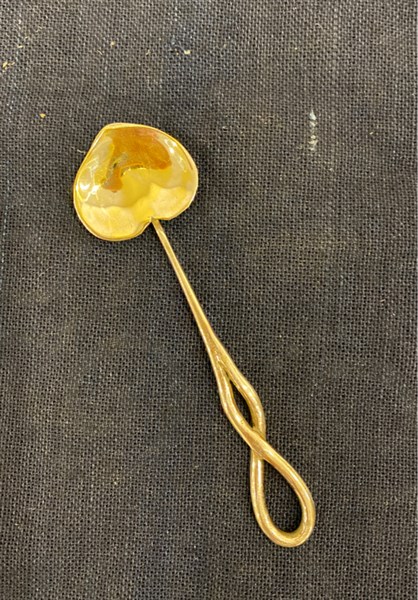 Sv plated heart spoon (pcs)