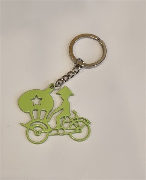 MA Key holder Xích lô màu xanh lá cây