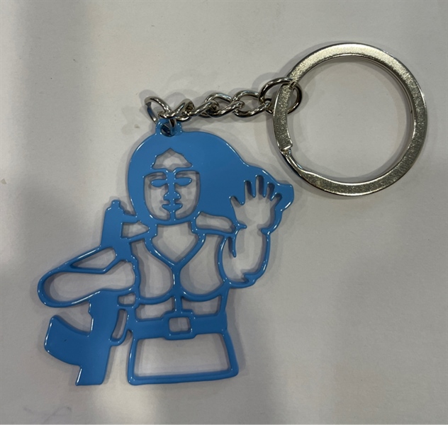 MA key holder cô gái cầm súng xanh da trời