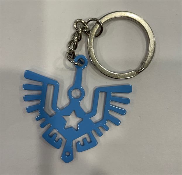 MA key holder chim hạc xanh da trời