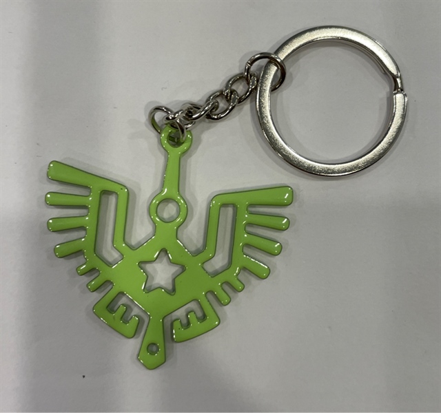 MA key holder chim hạc xanh lá cây