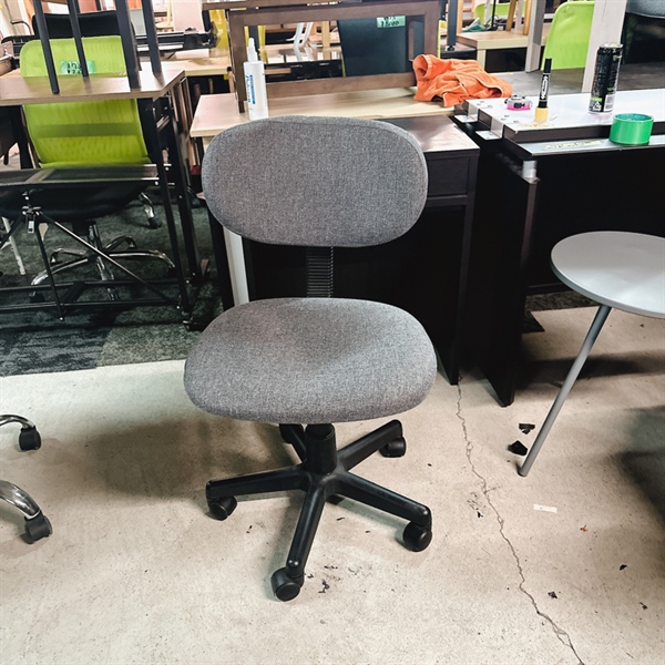 Ghế xoay ko vịn nỉ xám