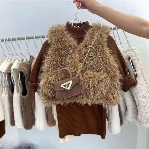 Váy len kèm túi màu be, nâu đậm 110-150