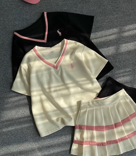 Set váy BG dễ thương 160-200 kem,hồng