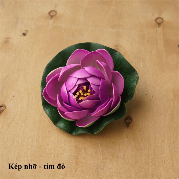 Kép nhỡ - tím đỏ - Sen - Hoa Lụa Vân Vượng