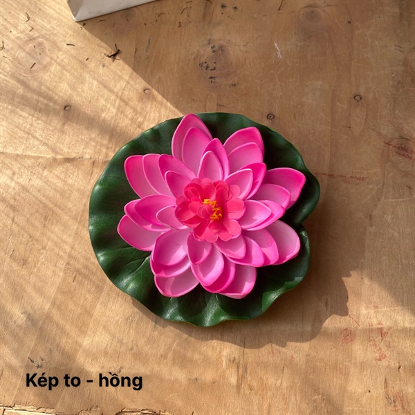 Kép to - hồng - Sen - Hoa Lụa Vân Vượng