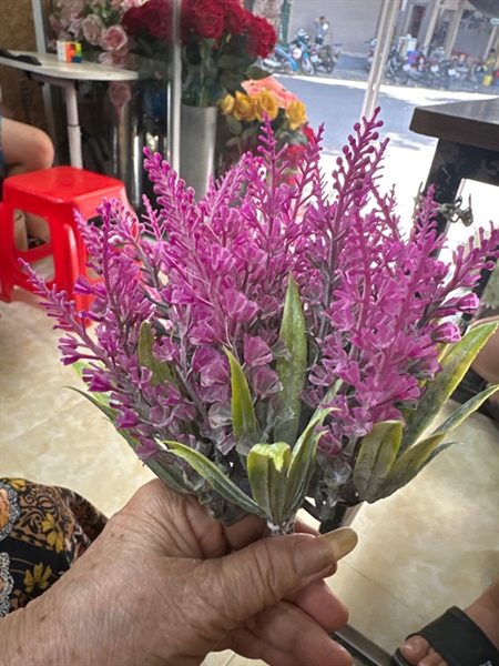 Cụm oải hương - Hoa cành ngắn - Hoa Lụa Vân Vượng