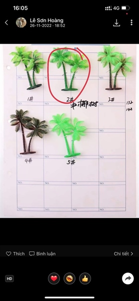 Cỏ bể cá dừa nguyên cây - cỏ bể cá - Hoa Lụa Vân Vượng