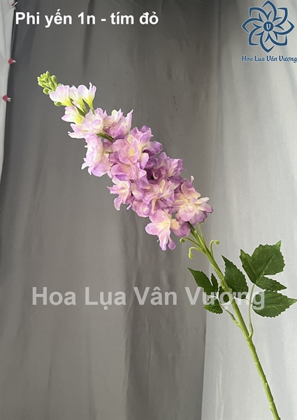 Phi yến 1n - tím đỏ - Hoa cành dài - Hoa Lụa Vân Vượng